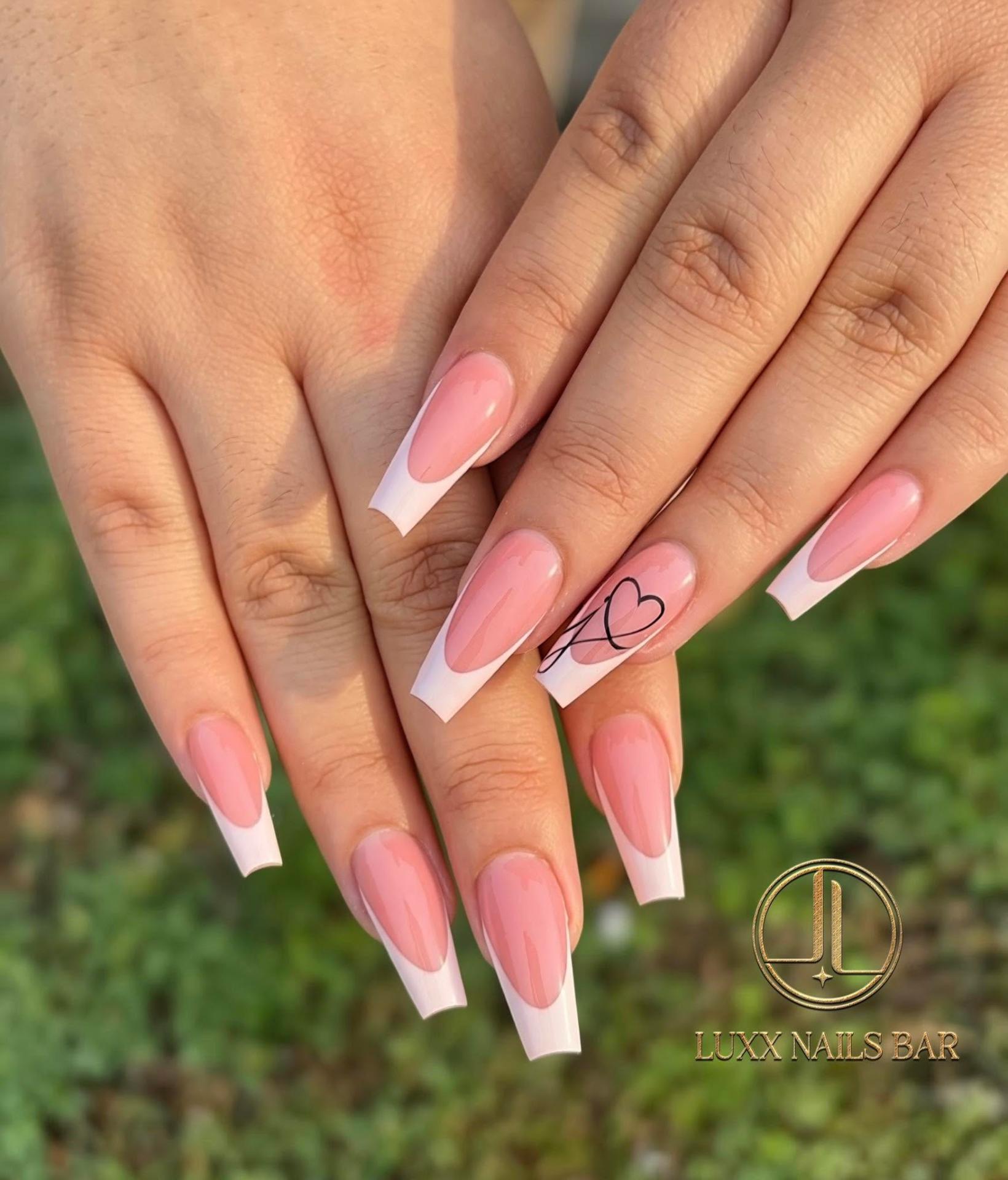 Nude French · Heart Accent